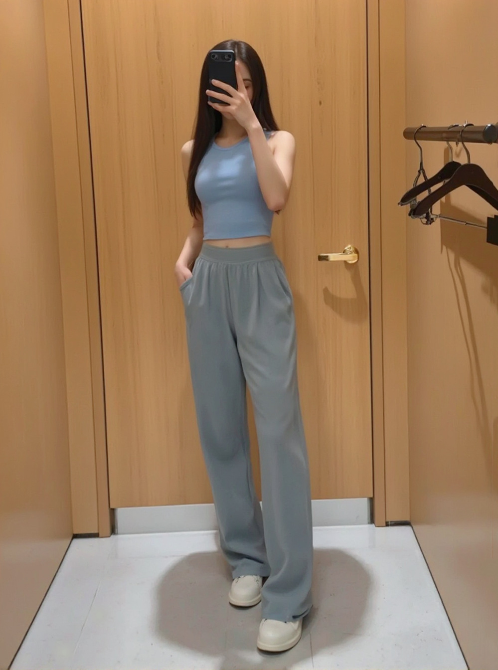 New Style Printed Elastic Waist Woven Quick-Dry Wide-Leg Yoga Casual Lightweight Drape Slimming Women's Pants
