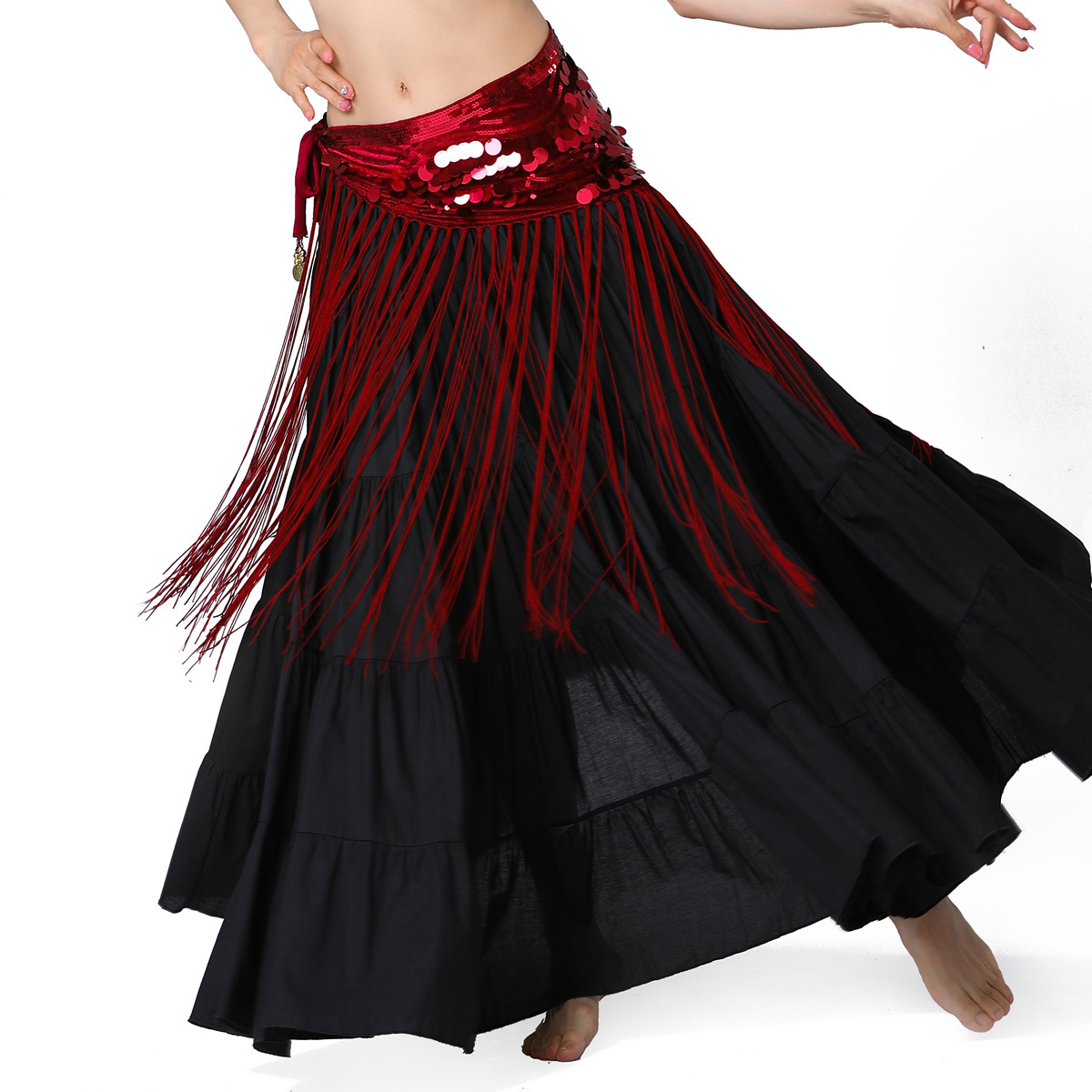 Picture of Sequin long tassel waist chain, belly dance waist chain, belly dance waist ornaments, dynamic belly dance waist chain Y1025