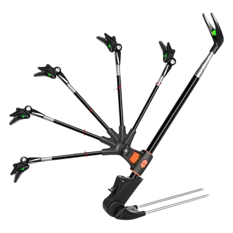 1.91m Stainless Steel Bracket Dual-Purpose Rod Fishing Rod All-Metal Fishing Rod Turret Multi-Directional Rotation