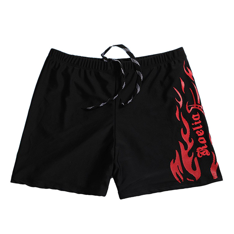 Picture of Wholesale swimming trunks men's factory direct supply blue and red flame plus size men's boxer swimming trunks wholesale hot spring Beach