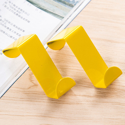 Picture of Creative Z-Shaped Door Back Hook Stainless Steel Traceless Nail-Free Hook Door Back Clothes Hook S-Shaped Hook 2 Pack
