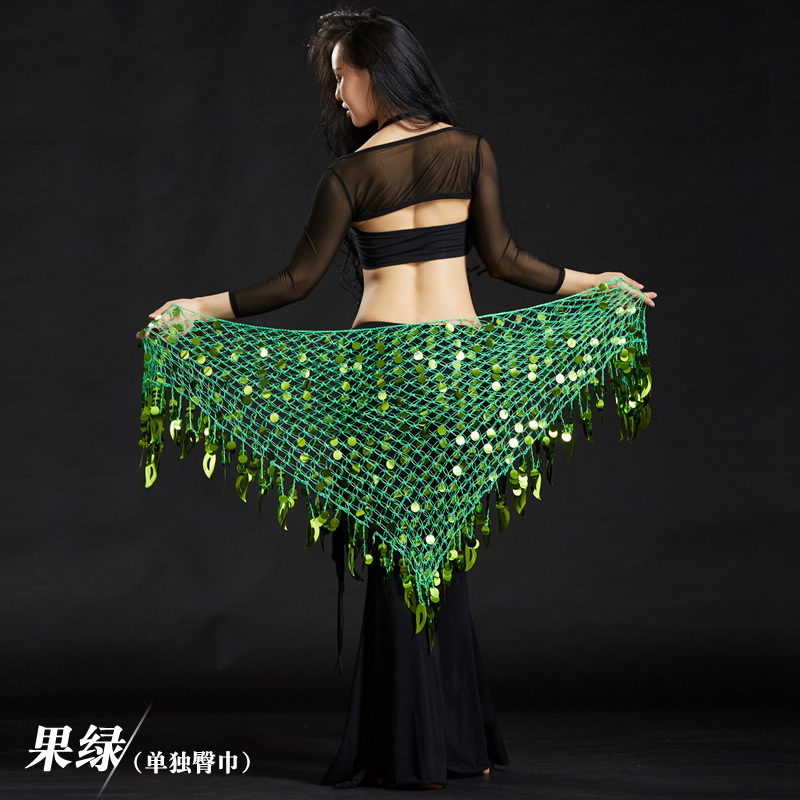Picture of Dancer Gong Pieces Triangle Shoulder Shawl Belly Dance Costume Belly Dance Waist Chain Belly Dance Hips Mermaid Hips