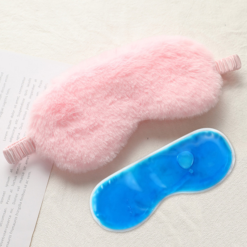Picture of Rabbit Fur Blackout Sleep Eye Mask, Breathable, Skin-Friendly Plush Eye Mask, Autumn and Winter Ice Pack Style, Cute Home Eye Mask Wholesale
