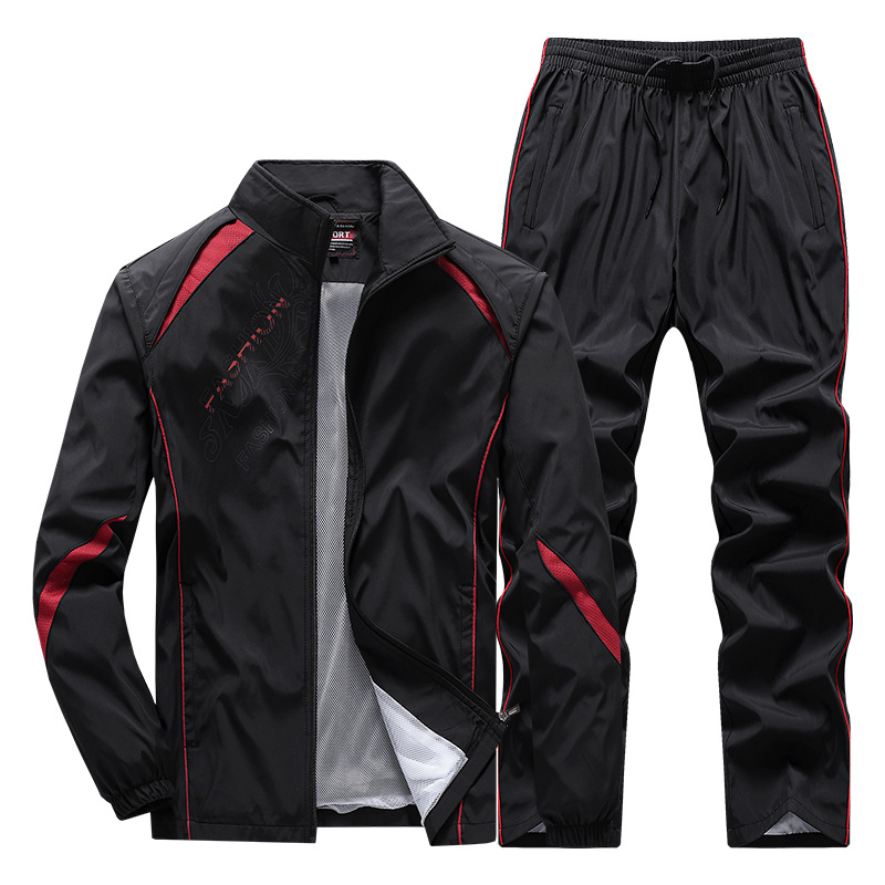 Cross-border Amazon Middle-aged and Elderly Sports suit Men's Spring and Autumn Men's Leisure suit Running Sportswear Dad Clothes