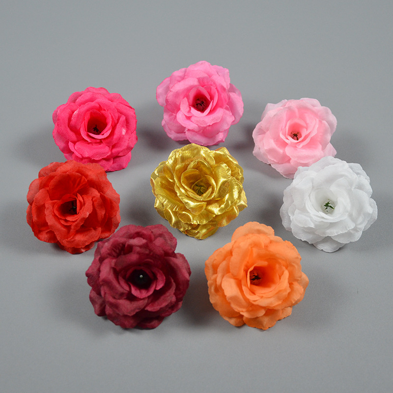 6cm rose flower wholesale artificial silk flower decoration wedding flower wall flower arrangement Mori wreath accessories Amazon