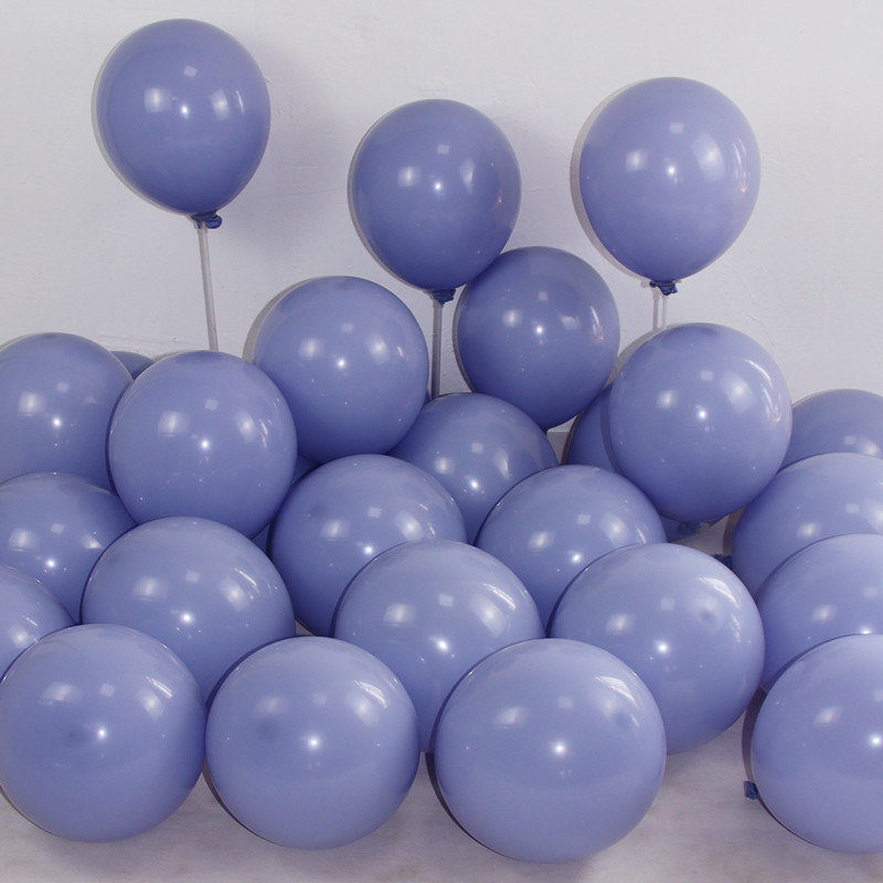Picture of 10 Inch Thickened Sub Light Blue Ink Blue Haze Night Blue Round Balloon Birthday Bar Decoration