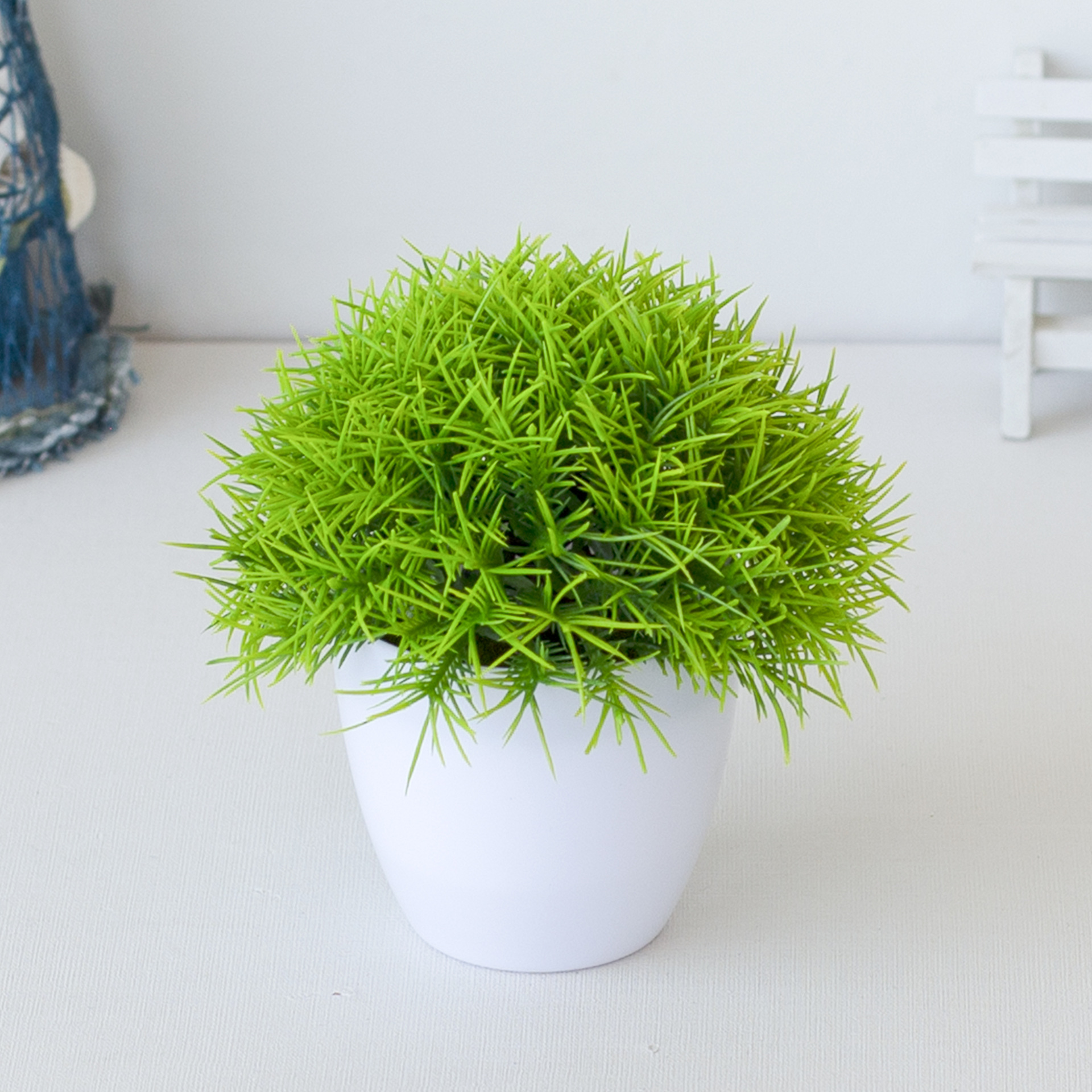 Picture of Simulated Plant Bonsai Desktop Artificial Flower Plant Ornaments Flower Ball Grass Ball Potted Home Decoration Small Ornaments