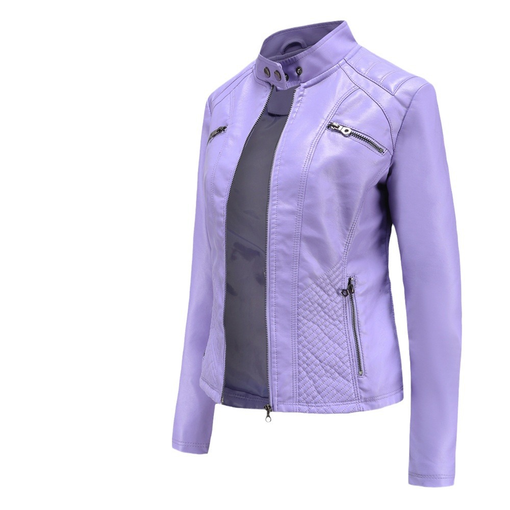 Picture of Cross-Border Leather Jacket Russian Popular Slim Youthful Elegant Wear-Resistant Leather Jacket