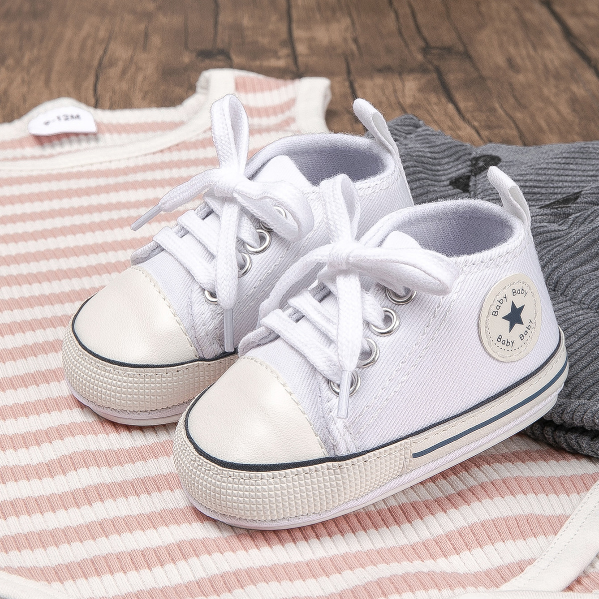 Picture of 2020 autumn and winter New baby canvas shoes classic canvas shoes non-slip rubber soles toddler shoes baby shoes