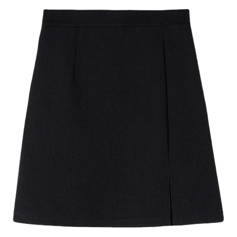 Fat mm200 kg skirt high waist A- line 2021 summer new Korean style black professional split hip skirt for women