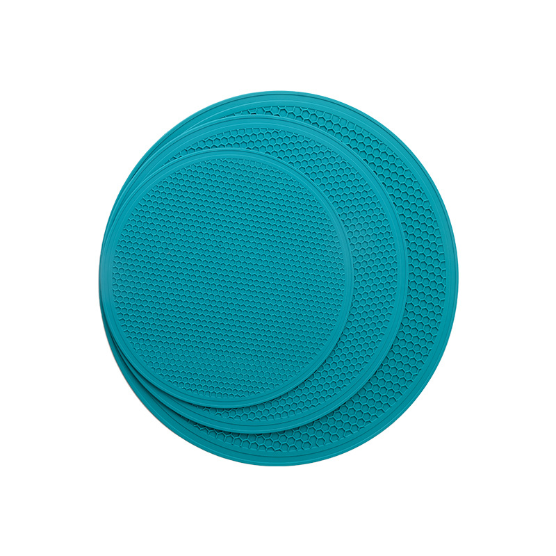 Picture of Three-size silicone honeycomb pattern insulation mat silicone insulation pot mat household insulation bowl mat large pot mat coaster dish mat