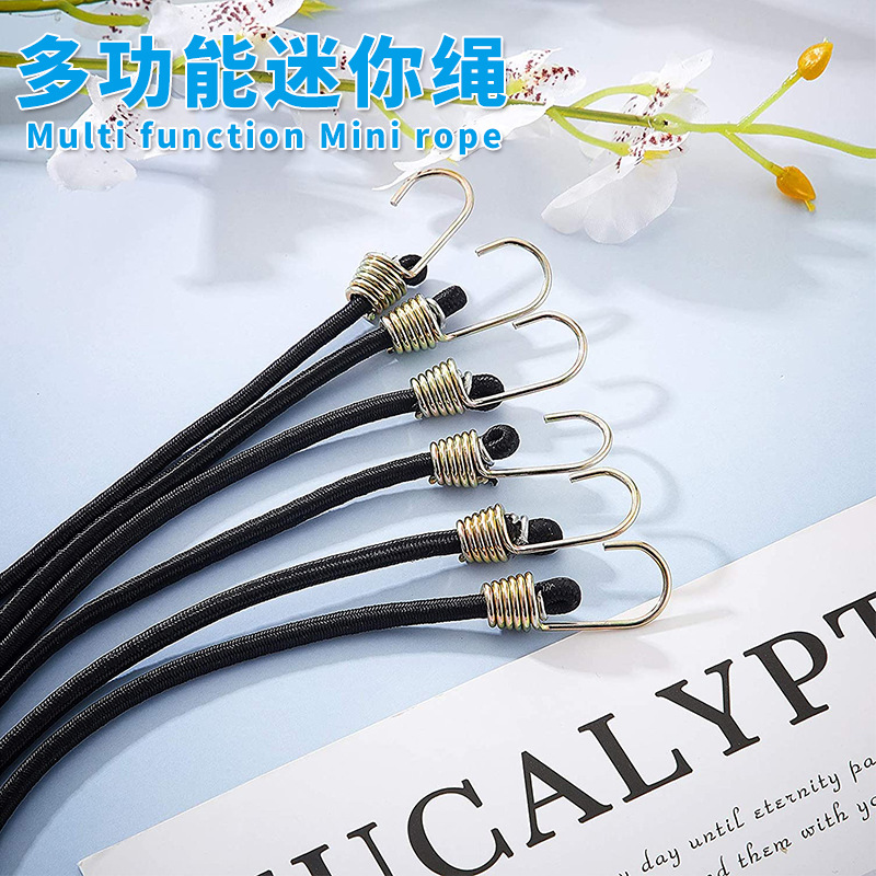 Factory spot 10 piece set mini binding belt diameter 4mm latex Elastic luggage rope simple packing belt