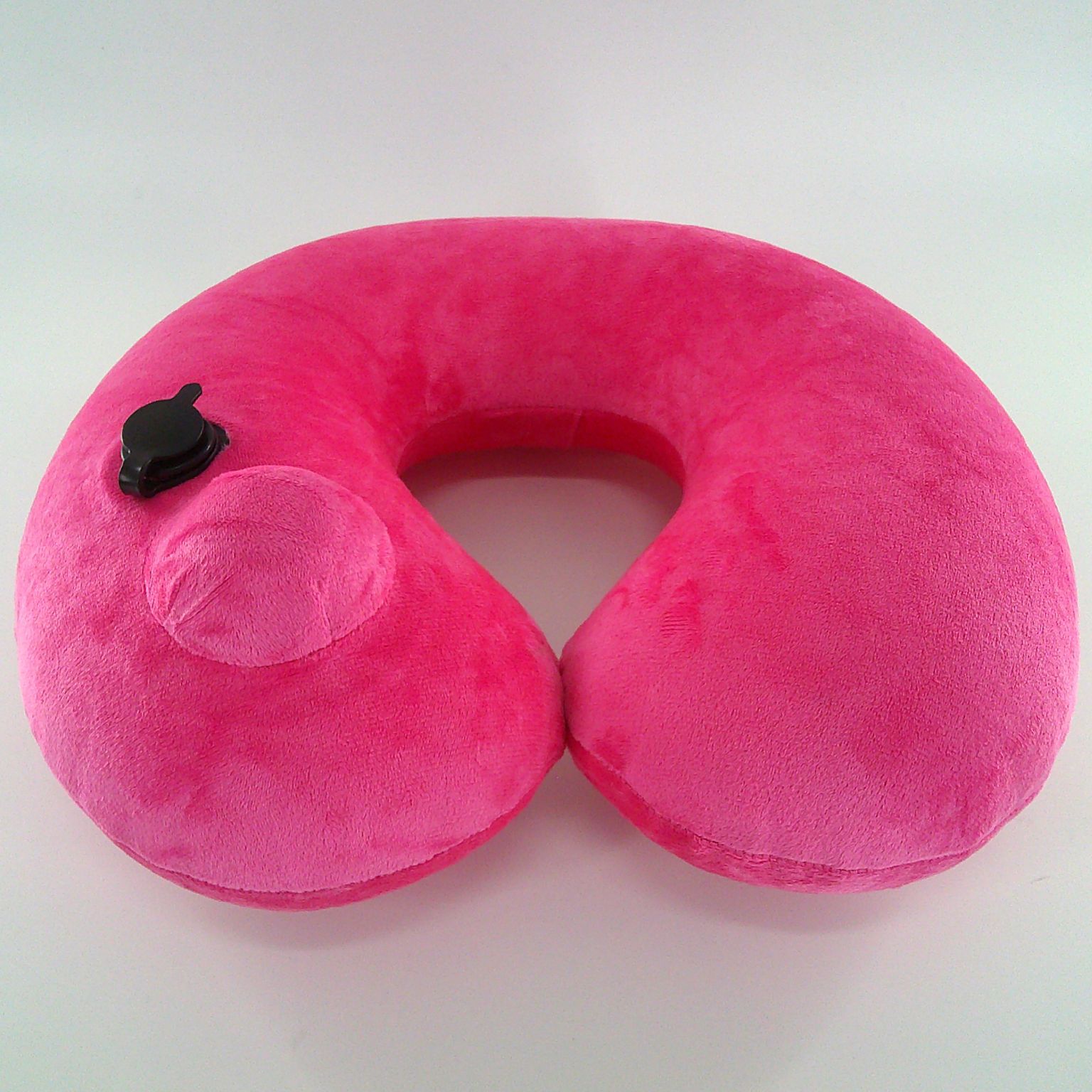 Picture of Pressing air nozzle crystal velvet jacket PVC pillow core outdoor travel pillow inflatable pillow U-shaped U-shaped pillow