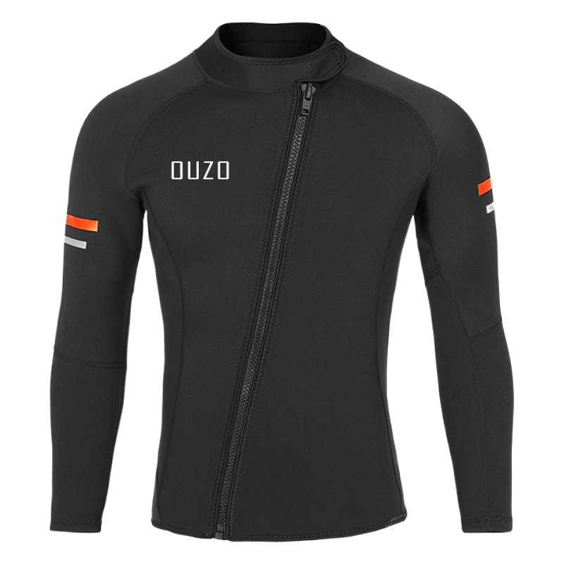Picture of Ouzo 1.5mm Wetsuit for Men and Women, Long-Sleeved Diving Top, Split Sun Protection Surfing Suit, Jellyfish Suit, Winter Swimsuit
