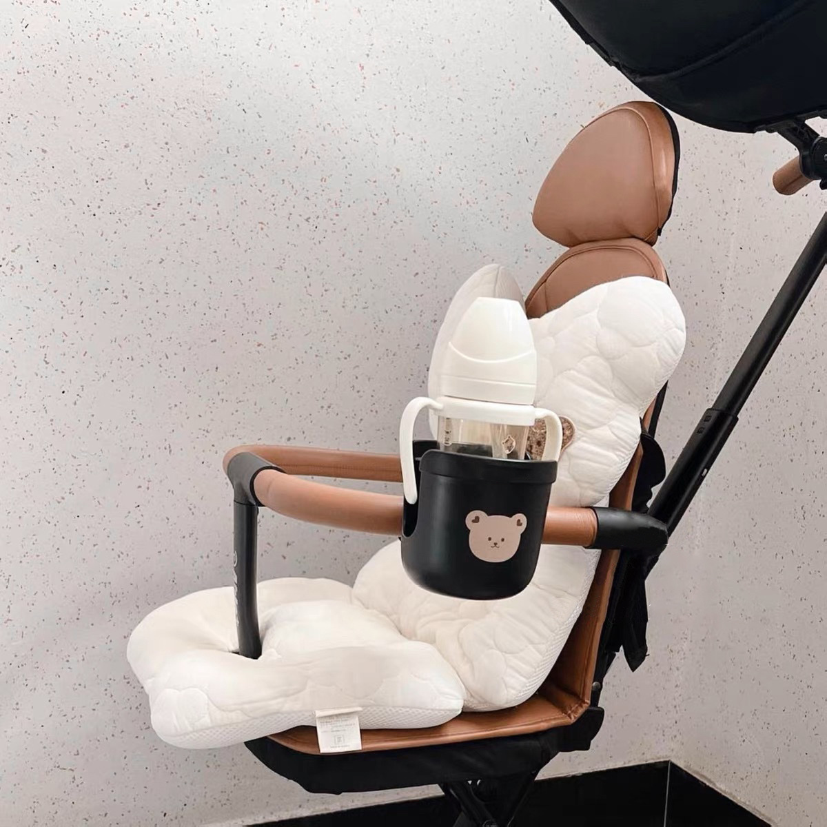 Picture of Ins Baby Stroller Bear Cup Holder Adjustable Baby Children Cup Holder Milk Bottle Milk Tea Universal Accessories Rack
