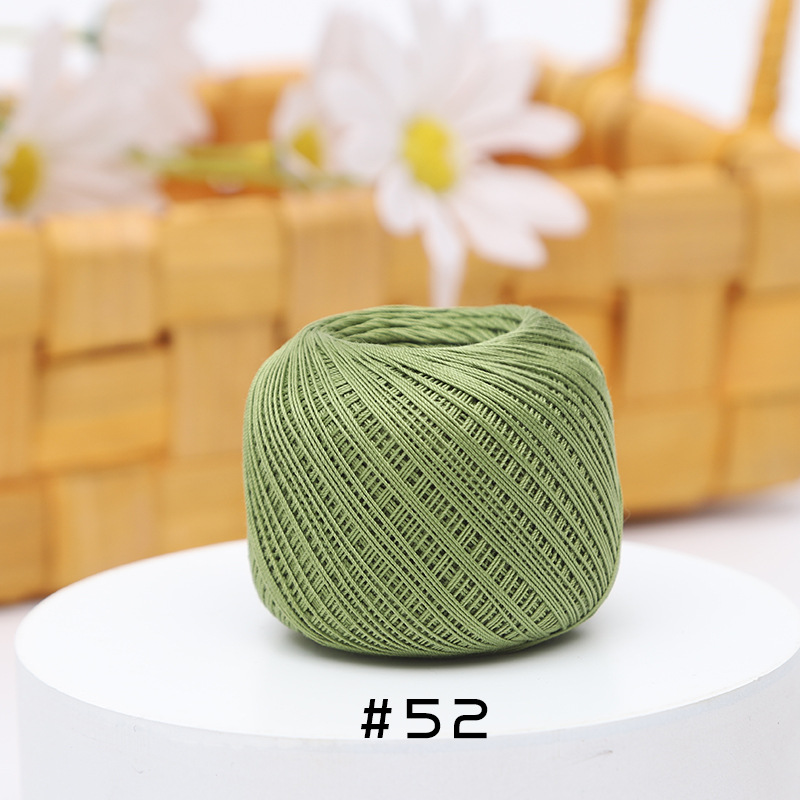 Picture of Warm Color No.10 Lace Strongly Twisted Mercerized Pearl Egyptian Long-staple Cotton Handmade Micro-hook Hand-bow Ball 20g Wool Ball