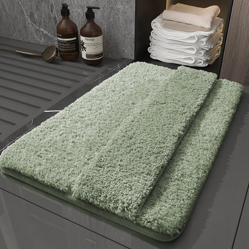 Picture of Memory Foam Bathroom Mat Household Toilet Water Absorbent Floor Mat Shower Door Wipe Foot Mat Quick-drying Bathroom Door Mat