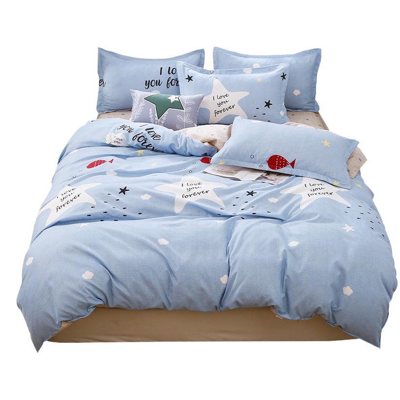 Manufacturer Wholesale Student Bed Bed Sheets Three-Piece Set Brushed Bedding Four-Piece Set Washed Cotton Quilt Cover Dormitory Single 3