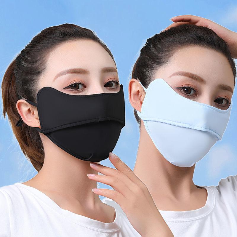 Picture of Sun protection mask for women Summer eye protection corner cover full face gradient blush breathable Thin Ice Silk sun protection silk mask