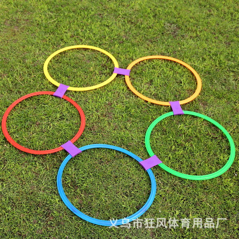 Children's feeling system training Plaid hopscotch training circle 40cm parent-child game circle kindergarten sporting goods