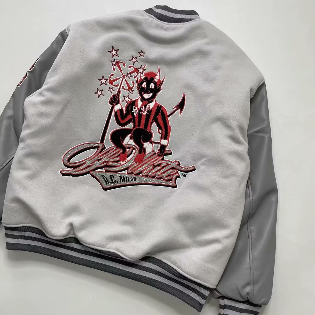 Picture of 2024 Youth Demon Arrow Embroidered Baseball Suit Spring and Autumn American Style AC Jacket Loose Casual Couple Coat Trendy