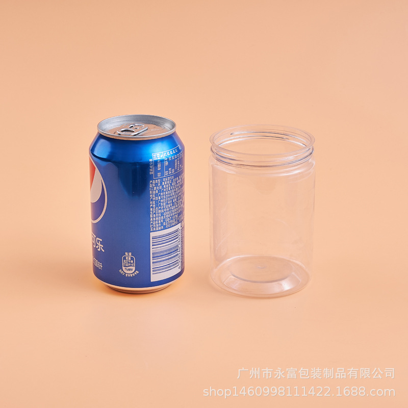 Jar packaging 380ml, specializing in the production of PET cans plastic cans large favorably sealed