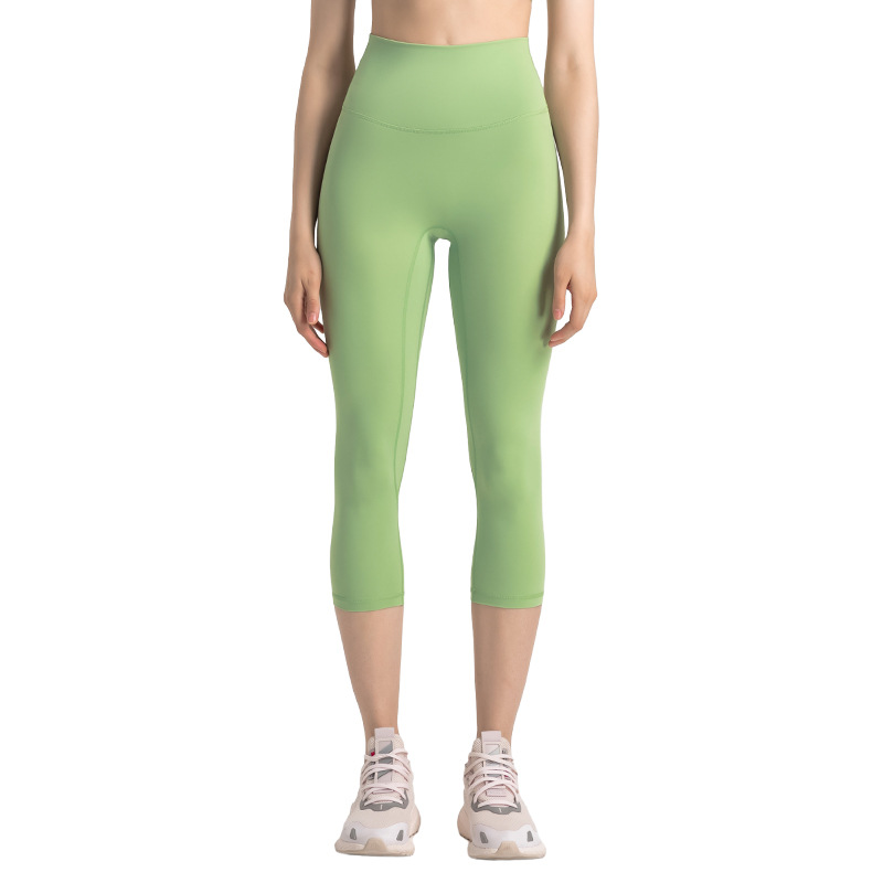 Picture of Spring and summer double-sided sanding naked feeling new no embarrassment line yoga pants running sports fitness cropped pants DL065