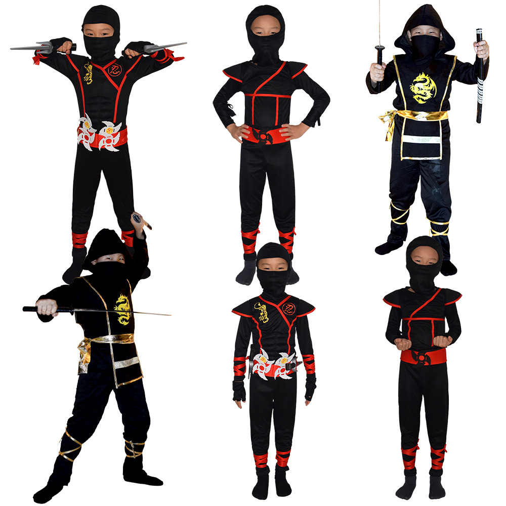 Halloween kids ninja costume performance costume Japanese ninja costume night dress cosplay performance costume Wangno