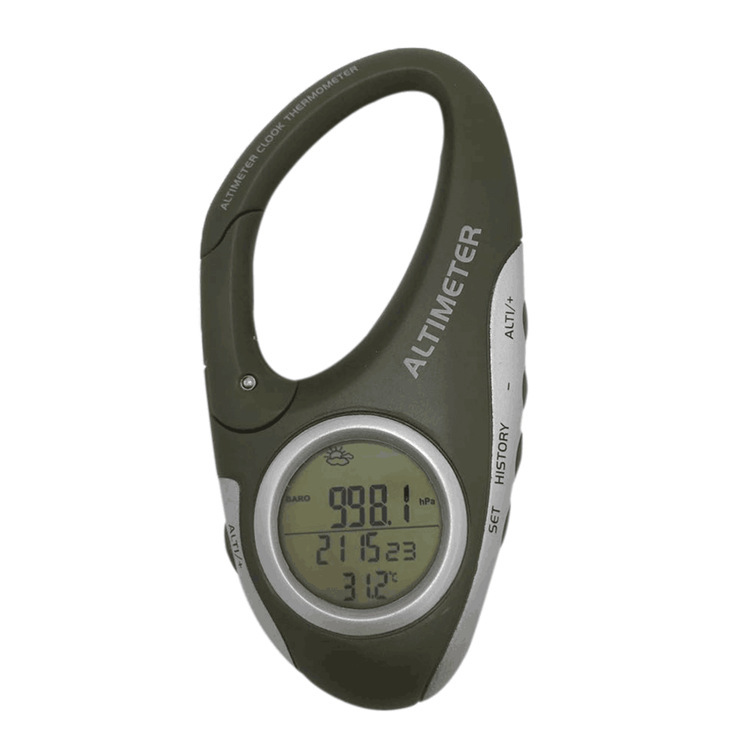 Picture of Barometer fishing altimeter carabiner altitude meter handheld barometer altitude meter temperature