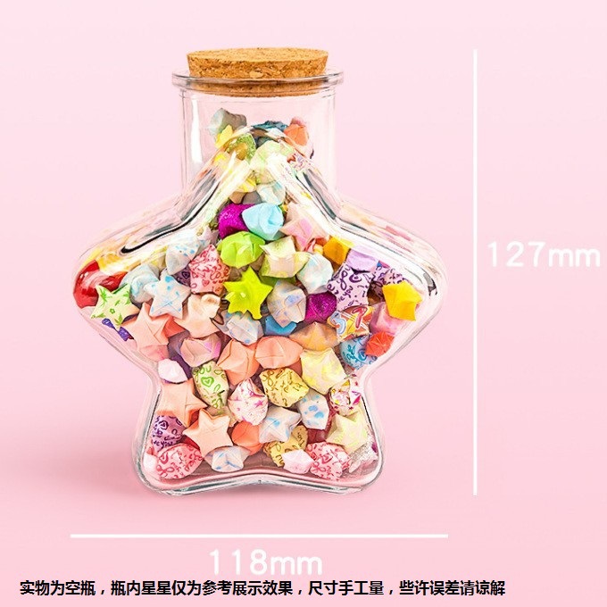 Picture of Star Origami Strips Colorfulful Wishing Five-Star Lucky Star Art Kidsren's Birthday Foldableing Handmade Gifts Summer Vacation Colored Paper