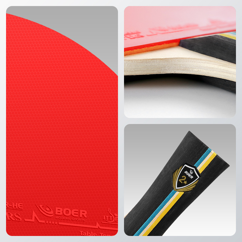 Picture of Boer BOER2 star table tennis board two star table tennis racket basswood racket finished racket horizontal racket straight racket wholesale