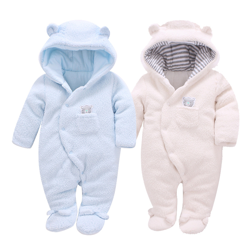 Picture of Baby's jumpsuit Foot-wrapped cotton-padded baby's clothes jumpsuit thickened winter outerwear for infants and toddlers climbing suit for men