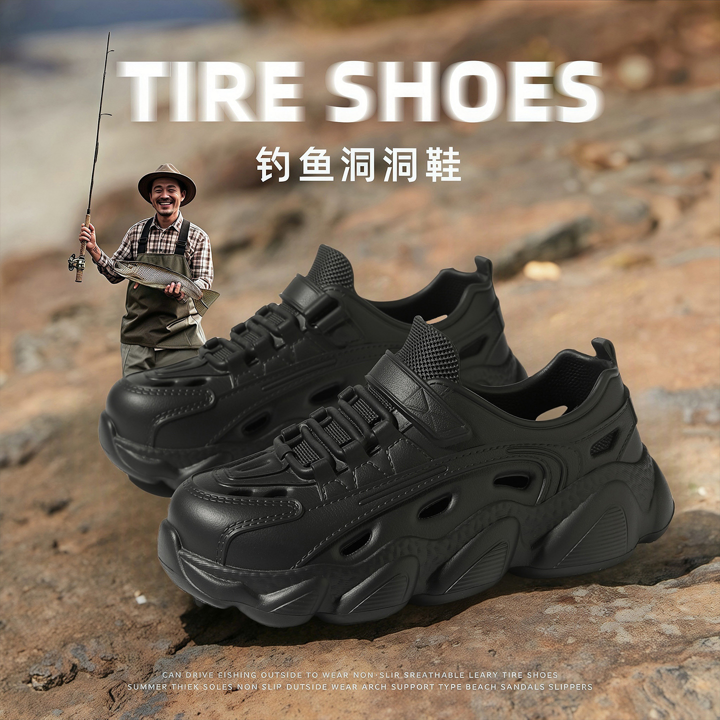 Eva Sandals Thick-Soled Foreign Trade Lightweight Casual Shoes Beach Shoes Breathable Hollow Hole Shoes Summer Women's Shoes Wholesale
