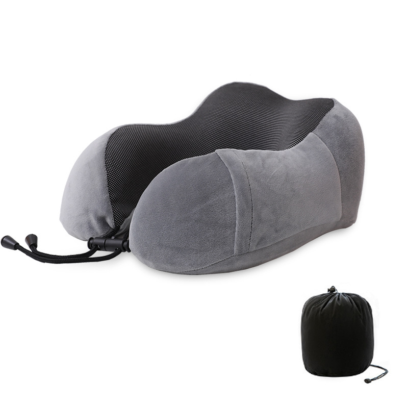 Picture of Cross-border U-shaped neck pillow can be fixed Logo simple memory foam U-shaped pillow wholesale travel neck pillow portable U-shaped pillow