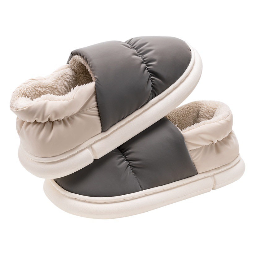 Stomp Feeling Cotton Slippers Men's Winter 2022 New Home Warm Household Waterproof Bag Men's Cotton Shoes Women's Winter