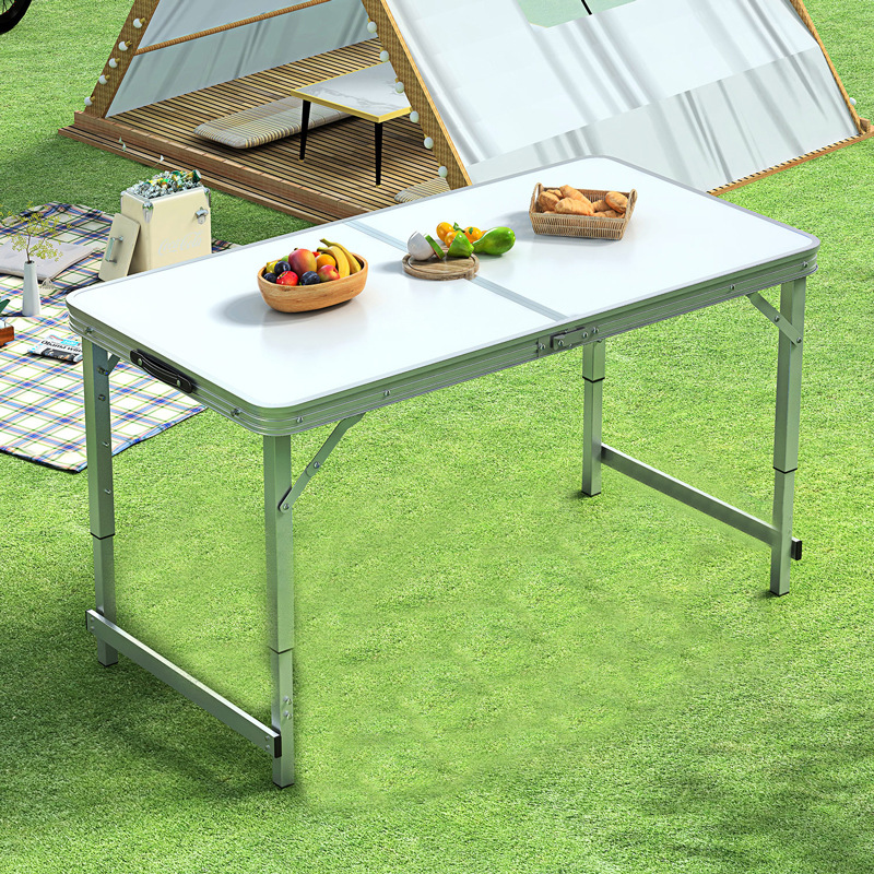 Picture of Outdoor Table Portable Aluminum Alloy Foldable Dining Table Folding Table and Chair Picnic Small Table Stall Table Round Square Tube Table
