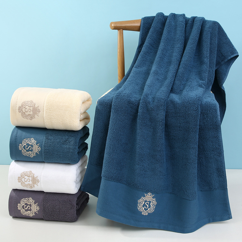 Picture of Business gifts towel wholesale cotton thickened foreign trade adult bath towel household do not drop hair embroidery logo custom