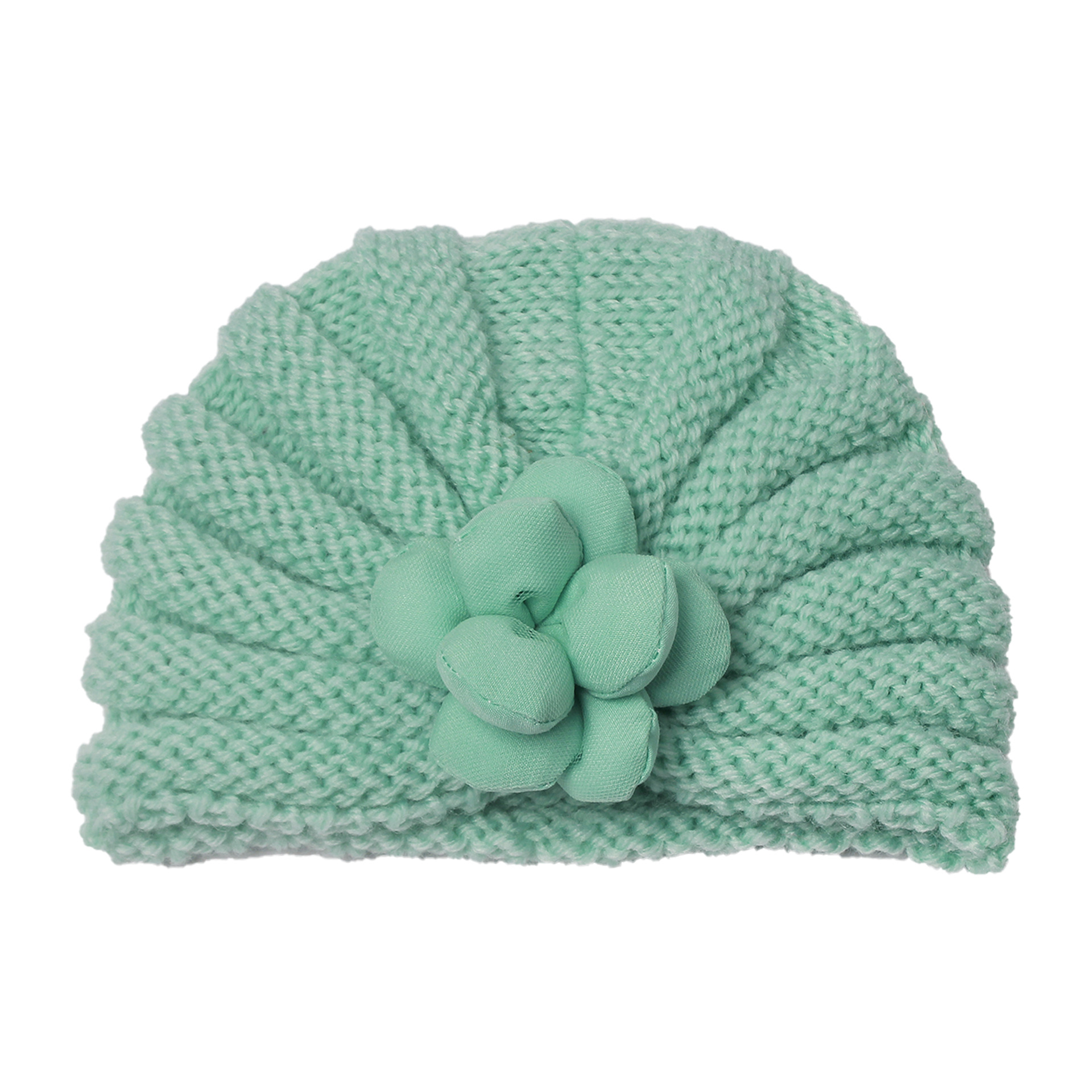 Picture of European and American autumn and winter New Baby fetal hat cute baby three-dimensional flower knitted hat children warm hat