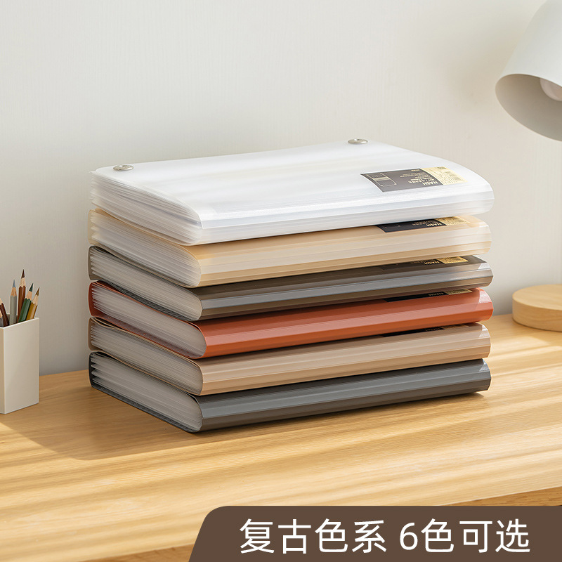 Picture of Multi-layer organ bag folder a4 test roll bag roll classification storage bag multi-layer classification folder bill bag