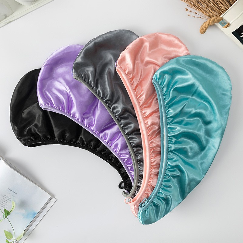 Cross-border Hot Silk Hair Dried Hat Coral Fleece Hair Dried Hat Women's Hair Dried Towel Hood Scarded Bath Hat Double Layer