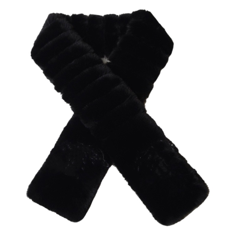 2024 New Imitation Fur Scarf Earmuffs Two-Piece Set for Men and Women, Warm and Thickeneded Scarf, Fashionable Couple Style