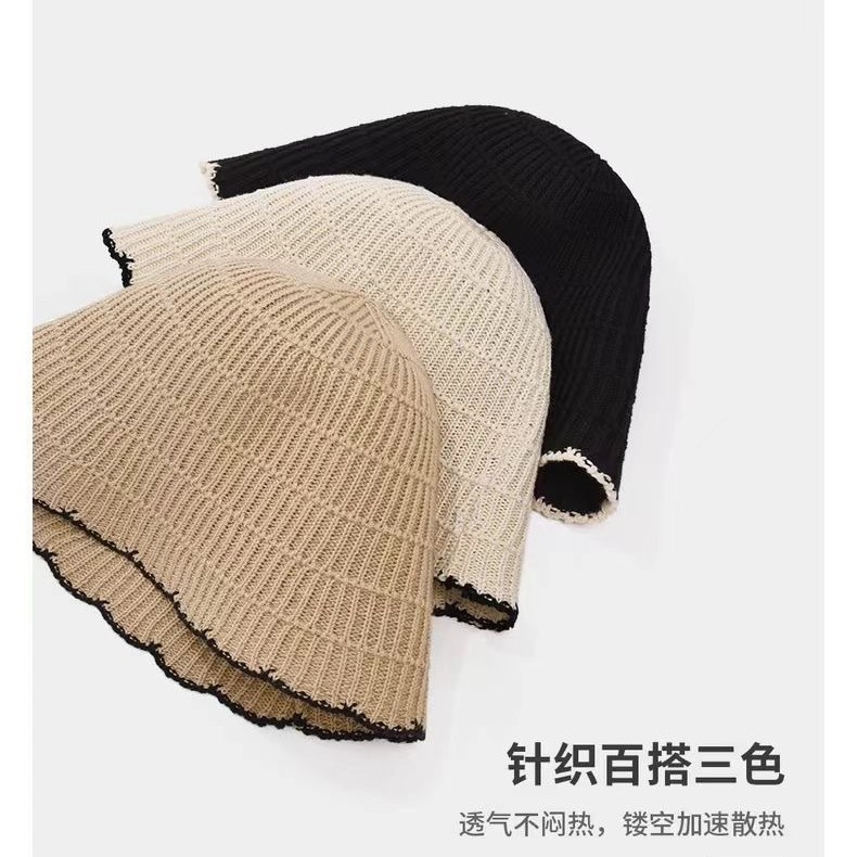 Picture of Fisherman Hat Women's Spring and Summer New Arrival Women's Lace Fashionable Japanese Bucket Hat Simple Sunscreen Hat Showface Small Basin Hat