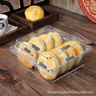 Picture of Old woman cake packaging box crisp cake peach cake moon cake mung bean cake baking west point transparent plastic flower cake packaging box