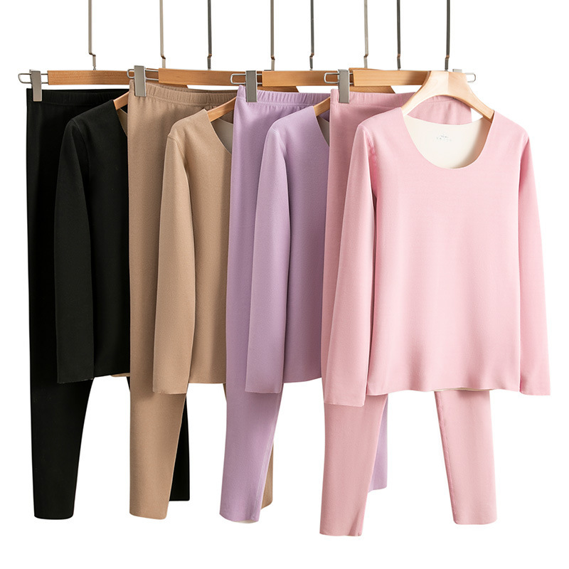 Picture of Women's seamless thermal underwear set Deab side double-sided velvet sanding men's autumn clothing pants women's warm clothing wholesale