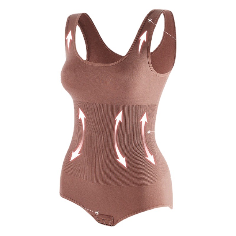 Foreign Trade Large Size One-Piece Body-Shaping Garment Enhanced Version Postpartum Tummy-Tightening Butt-Lifting Shaping Pants for Women with Breasted Waist Shaping Pants