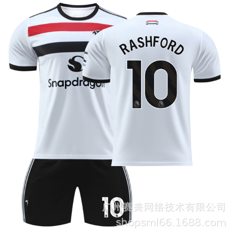Picture of 2425 Red Devils Two-man White Football Jersey suit 10 Rashford 37 Menu 17 Garner Joe 7C Luo Men's Jersey