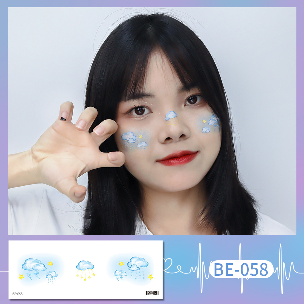Picture of Ricklon New Cute Sweetheart Girl Makeup Tattoo Face Sticker Christmas Photo Lasting Strawberry Blush Sticker