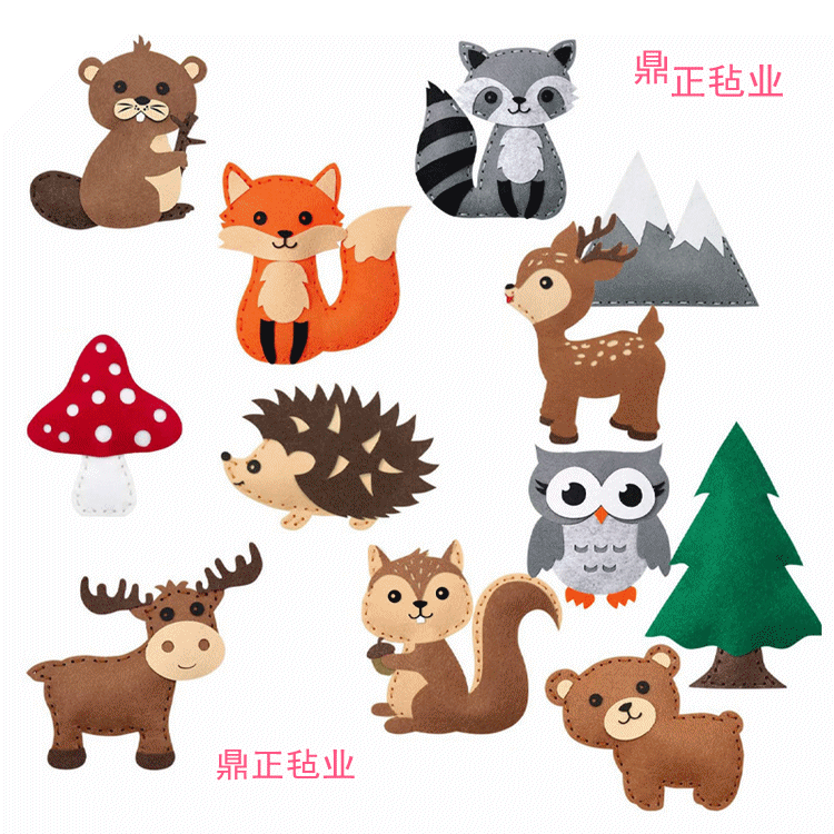 Cross-border children's hand-sewn toys DIY felt cloth creative homemade children's early education toy material bag set