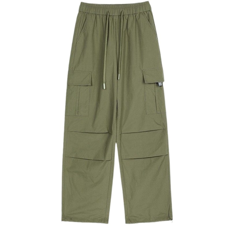 Cross-border 2024 Summer new overalls women's thin high waist drawstring ankle-tied hiking pants American harem sports pants