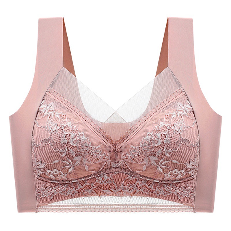 Quality cross-border popular beauty back bra big chest small thin tube top seamless underwear without steel ring upper support